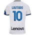 Camisola Inter de Milão Lautaro Martinez 10 Equipamento Segundo 2021-2022 Manga Curta